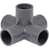 sourcing map Codo de Conexión de Pvc de 5 Vías en T - Muebles de Pvc - Accesorios de Codo de Pvc para Rociadores de…